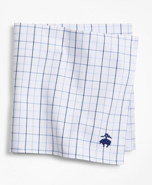 Brooks Brothers Men Windowpane Pocket Square