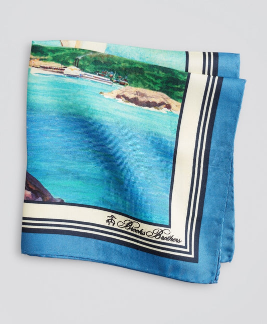 Brooks Brothers Men Limited Edition Archival Collection Spring 1982 Silk Pocket Square