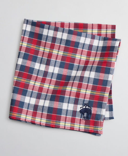 Brooks Brothers Men Madras Pocket Square