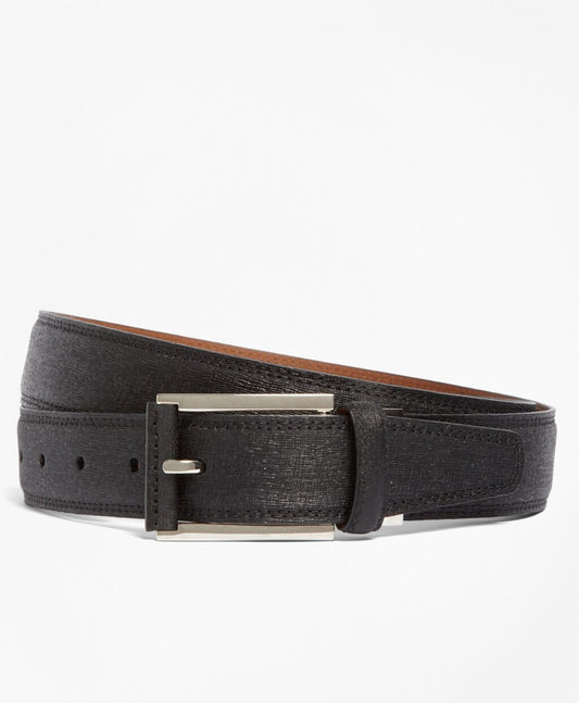 Brooks Brothers Men Saffiano Leather Belt