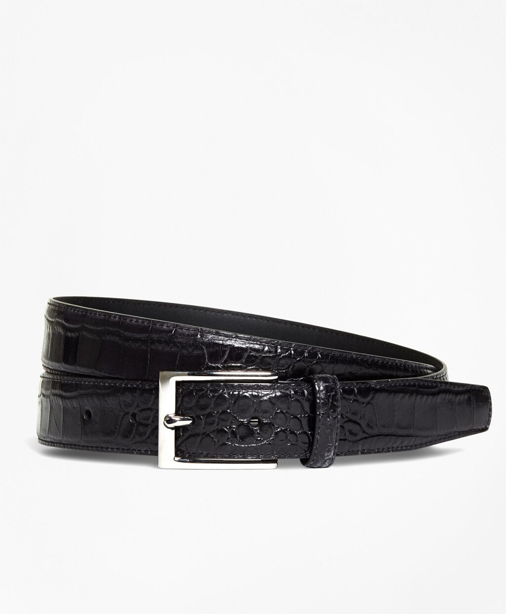 Brooks Brothers Men Embossed Leather Belt