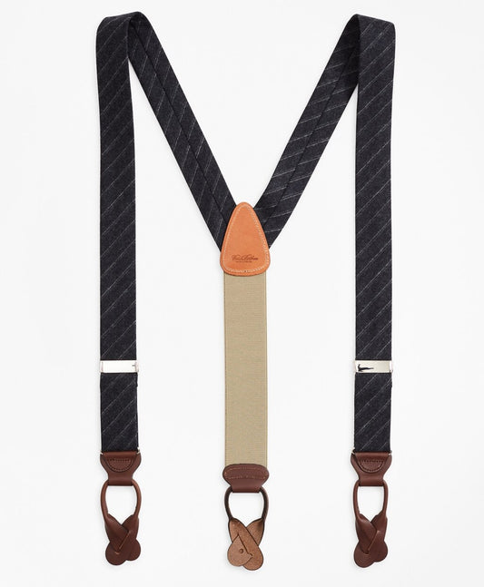 Brooks Brothers Men Harris Tweed Stripe Suspenders