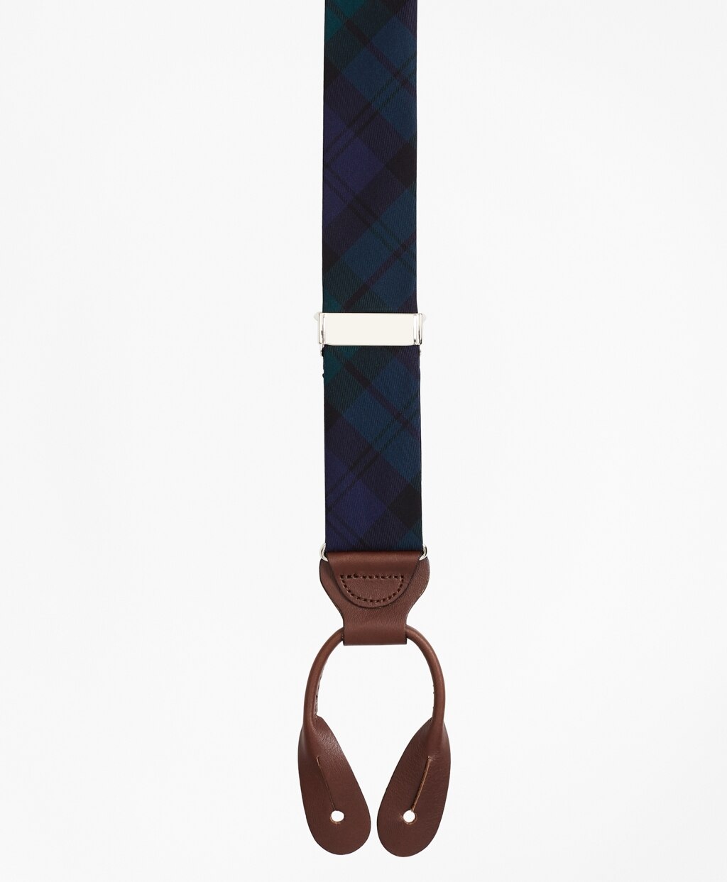 Brooks Brothers Men Black Watch Tartan Suspenders