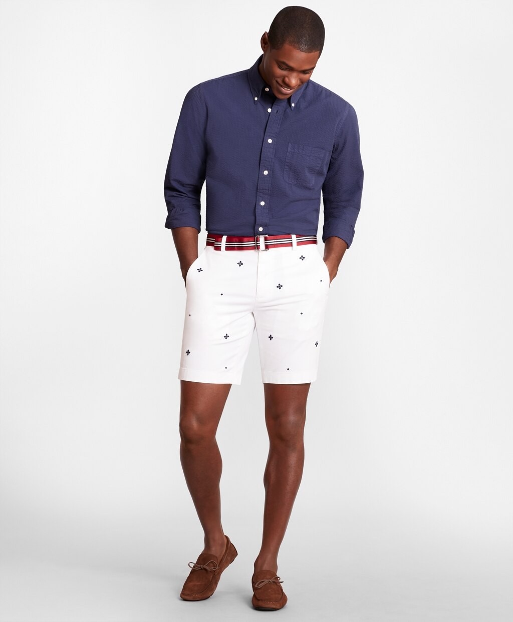 Brooks Brothers Men Foulard Embroidered Shorts