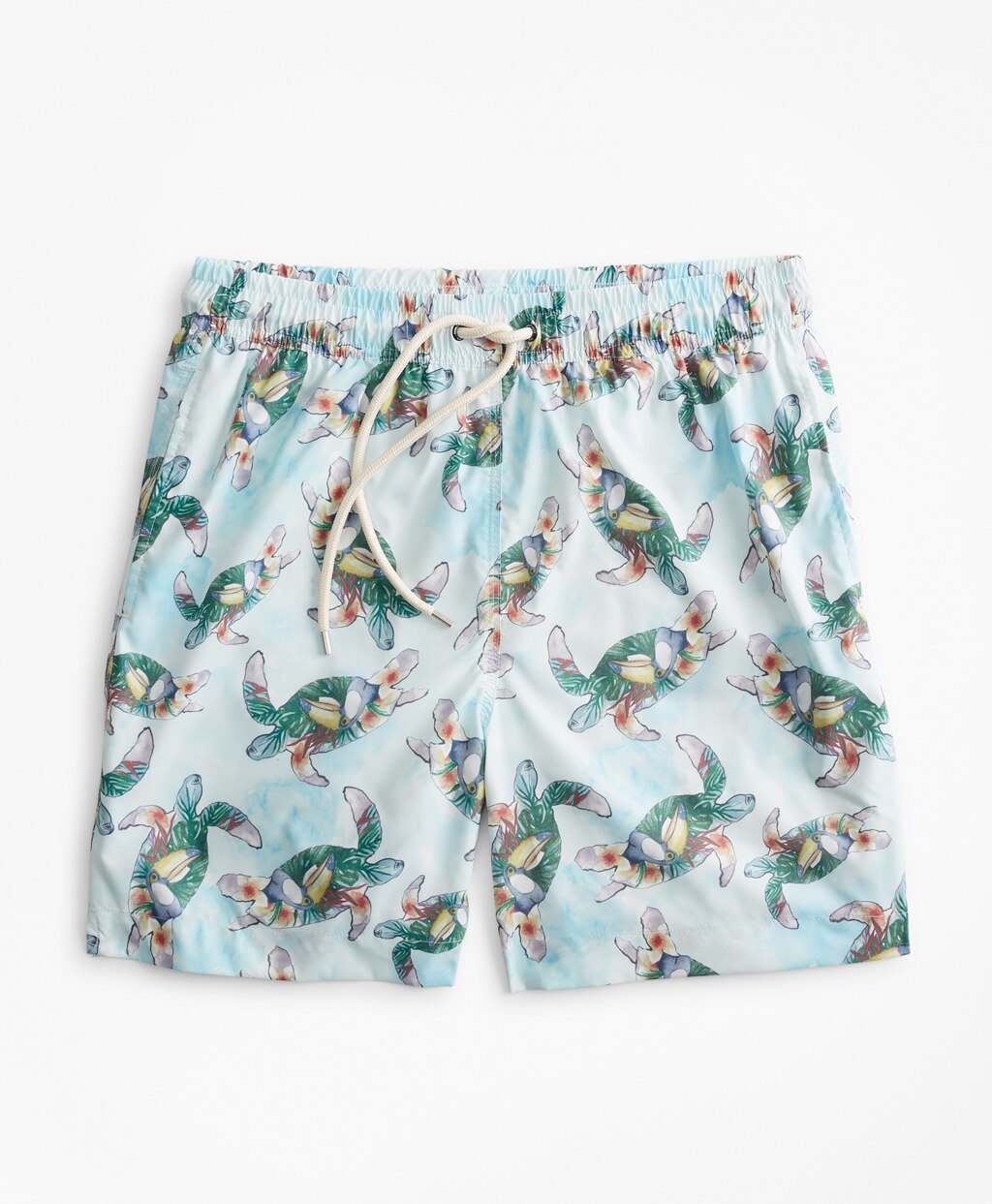 Brooks Brothers Men Montauk 6" Turtle Print Swim Trunks