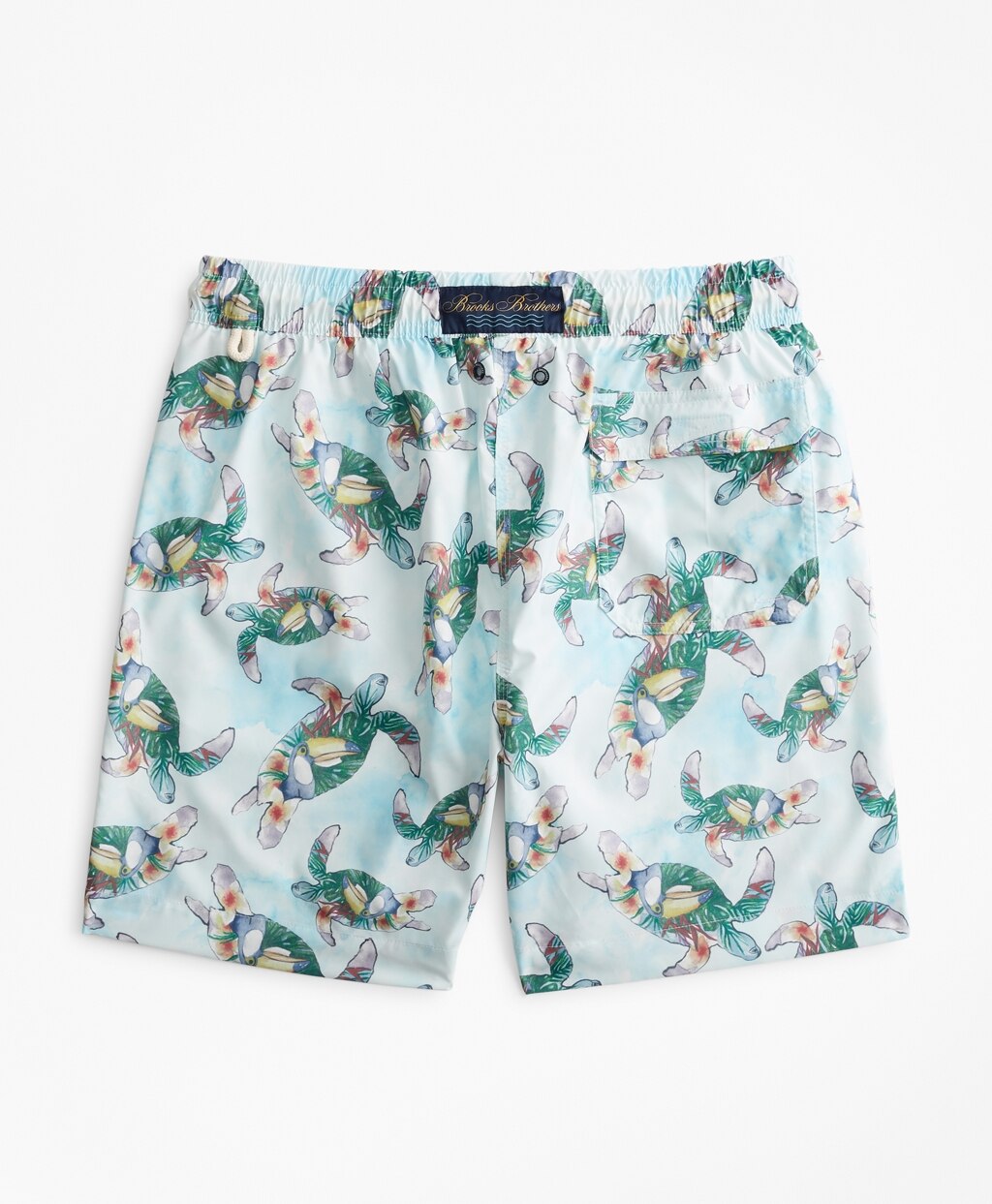 Brooks Brothers Men Montauk 6" Turtle Print Swim Trunks