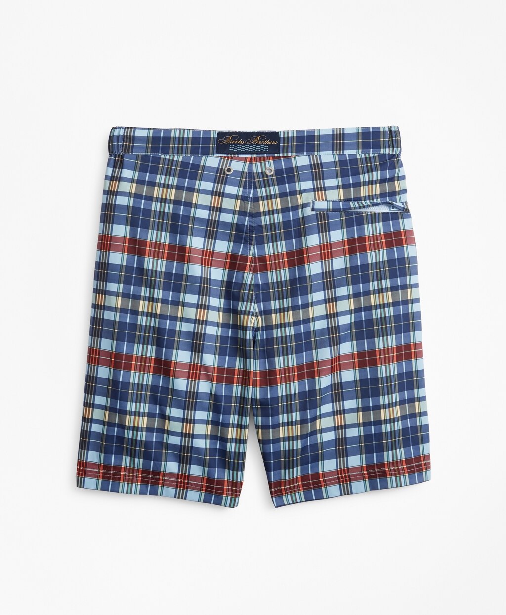 Brooks Brothers Men Newport 7" Plaid Swim Trunks