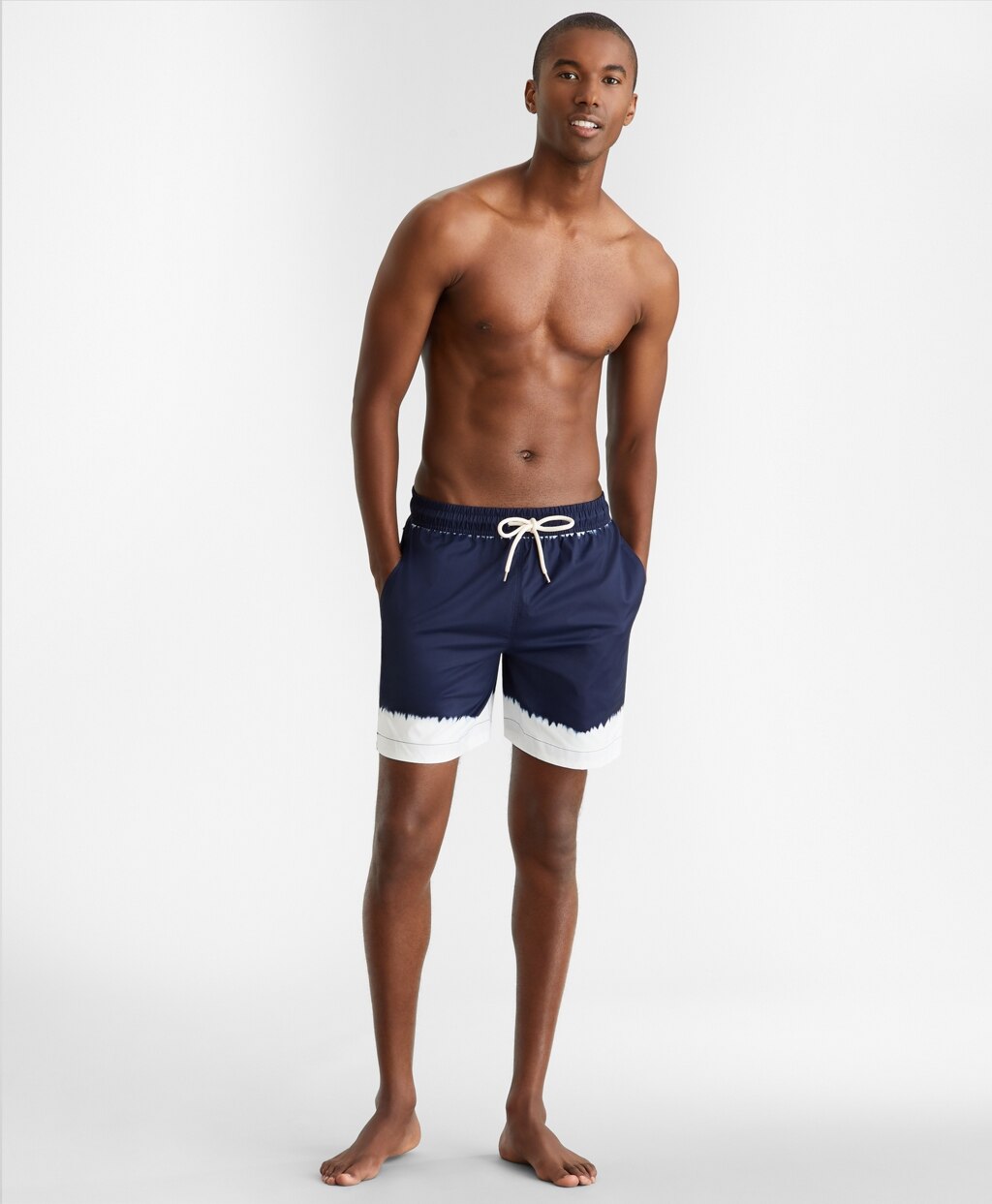 Brooks Brothers Men Montauk 6" Tie-Dye Print Swim Trunks