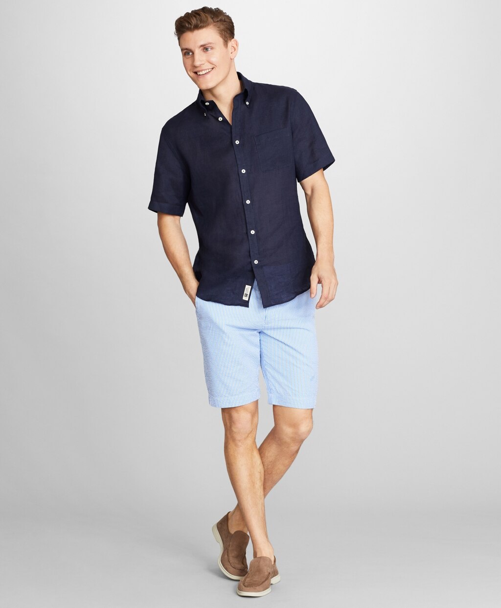 Brooks Brothers Men Stripe Seersucker Shorts