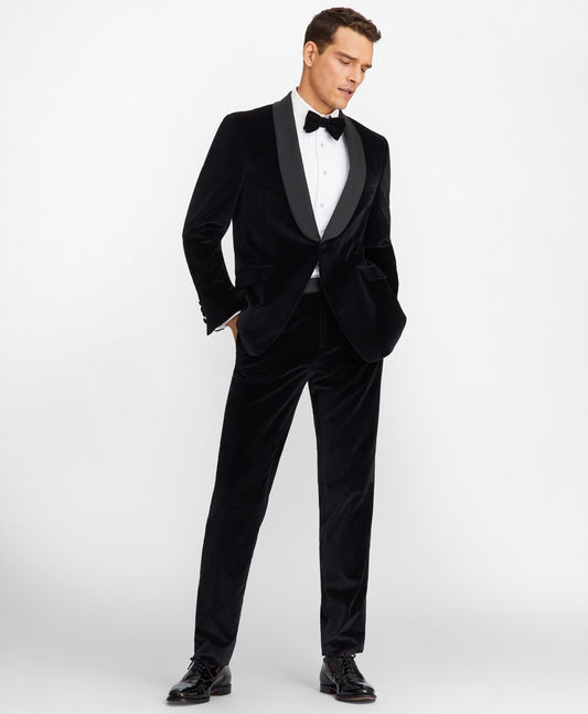 Brooks Brothers Men Regent Fit Shawl Collar Velvet Tuxedo