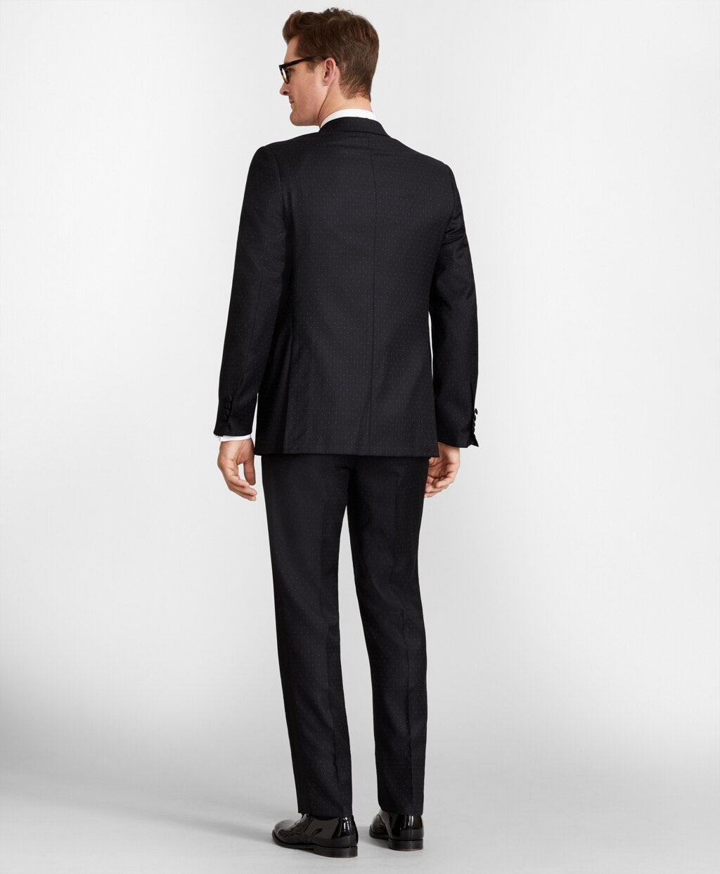 Brooks Brothers Men Regent Fit One-Button Dotted 1818 Tuxedo