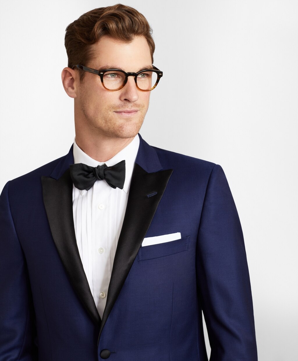 Brooks Brothers Men Regent Fit One-Button Navy 1818 Tuxedo