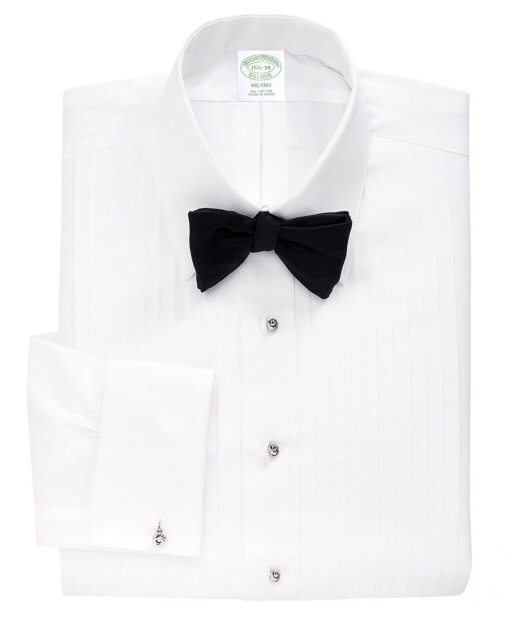 Brooks Brothers Men Milano Fit Ten-Pleat Tennis Collar Tuxedo Shirt