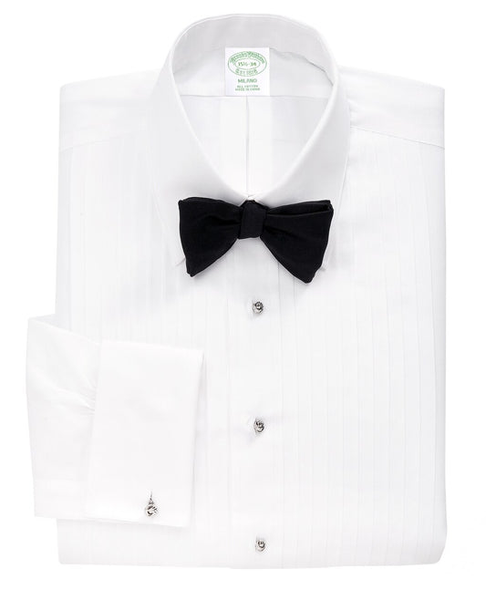 Brooks Brothers Men Milano Fit Ten-Pleat Tennis Collar Tuxedo Shirt