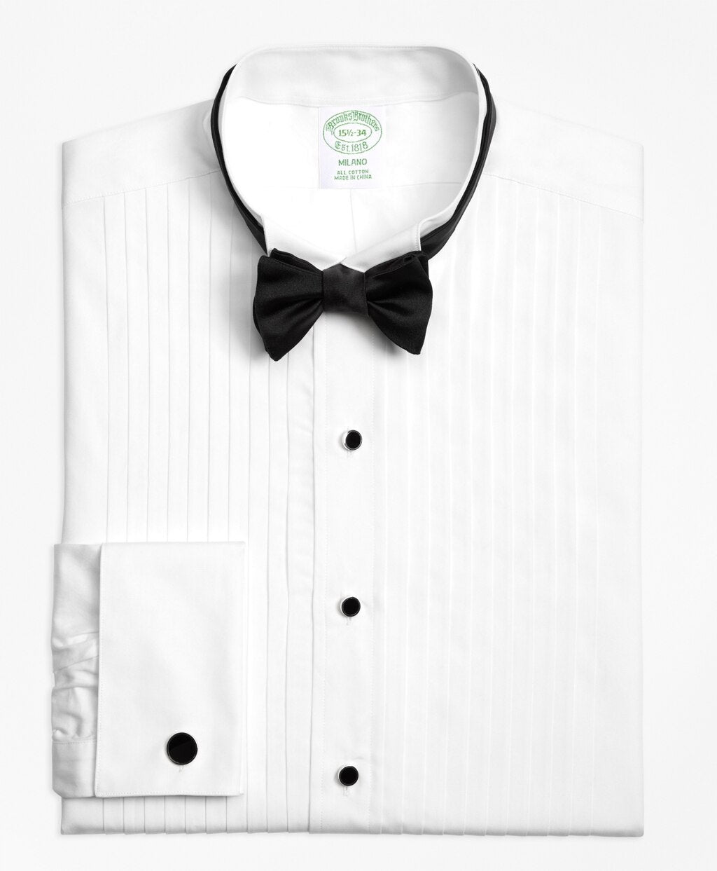 Brooks Brothers Men Milano Fit Ten-Pleat Wing Collar Tuxedo Shirt