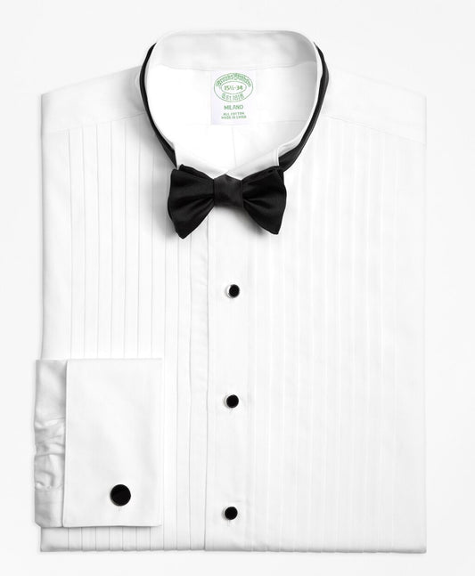 Brooks Brothers Men Milano Fit Ten-Pleat Wing Collar Tuxedo Shirt