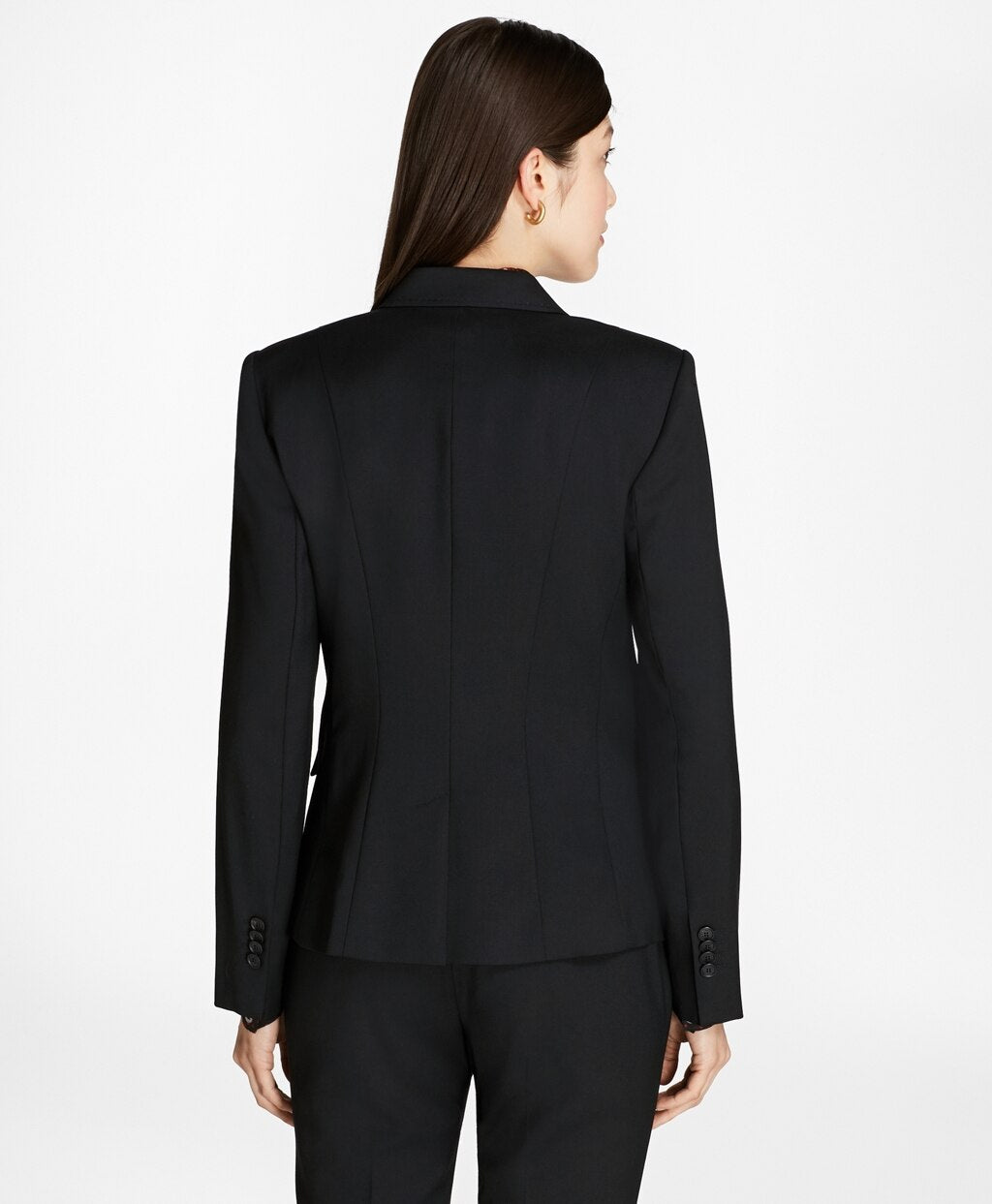Brooks Brothers Women Petite Wool Two-Button Jacket