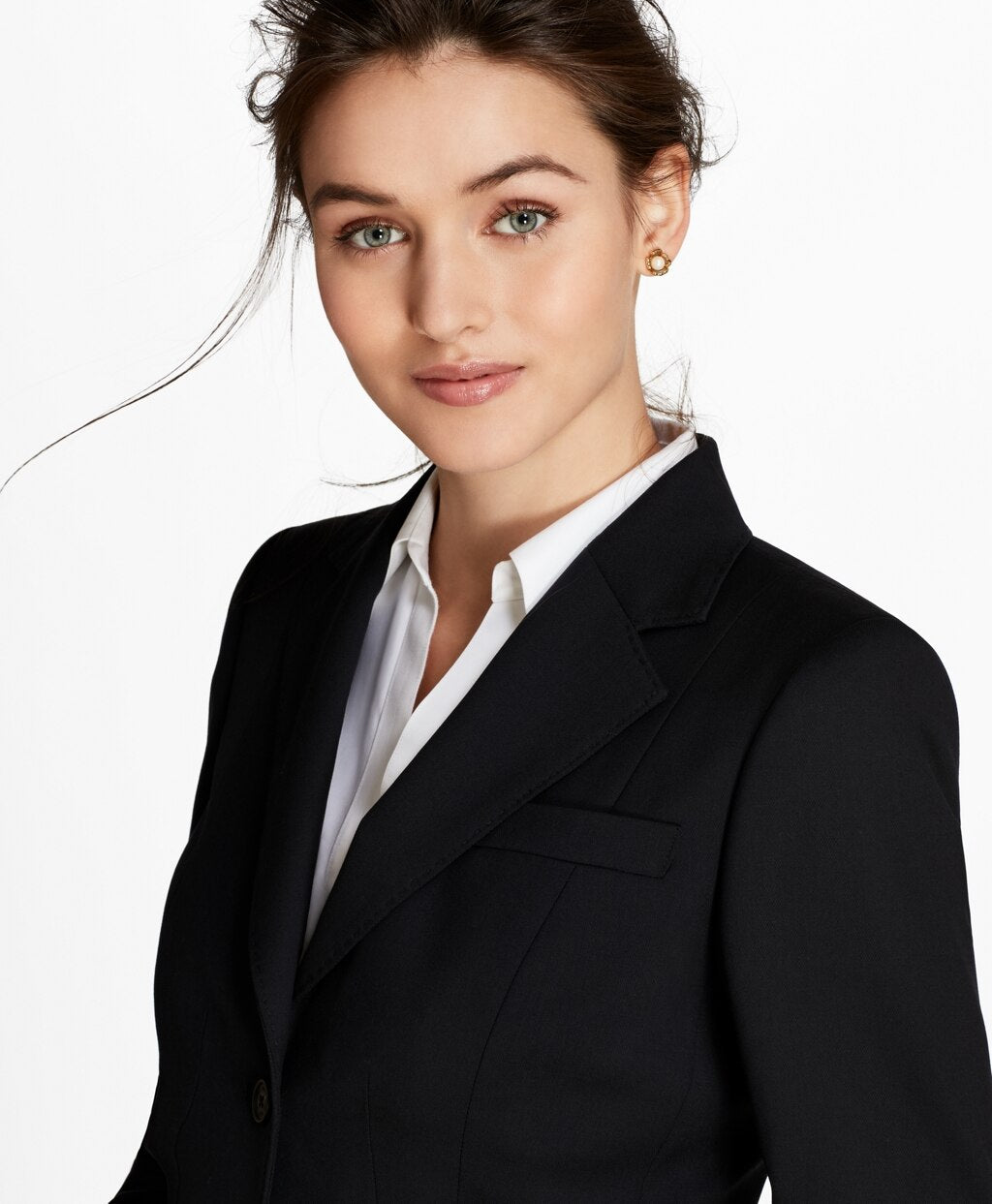Brooks Brothers Women Petite Wool Two-Button Jacket