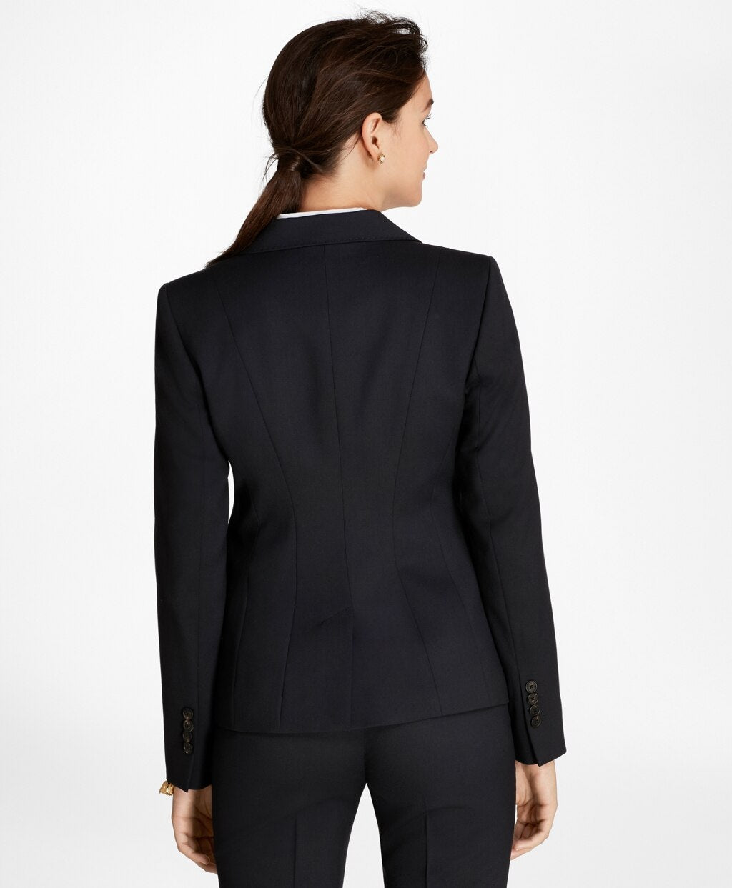 Brooks Brothers Women Petite Wool Two-Button Jacket