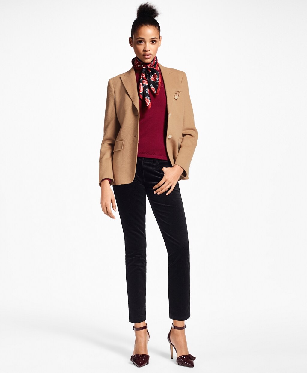 Brooks Brothers Women Petite Camel Hair Jacket