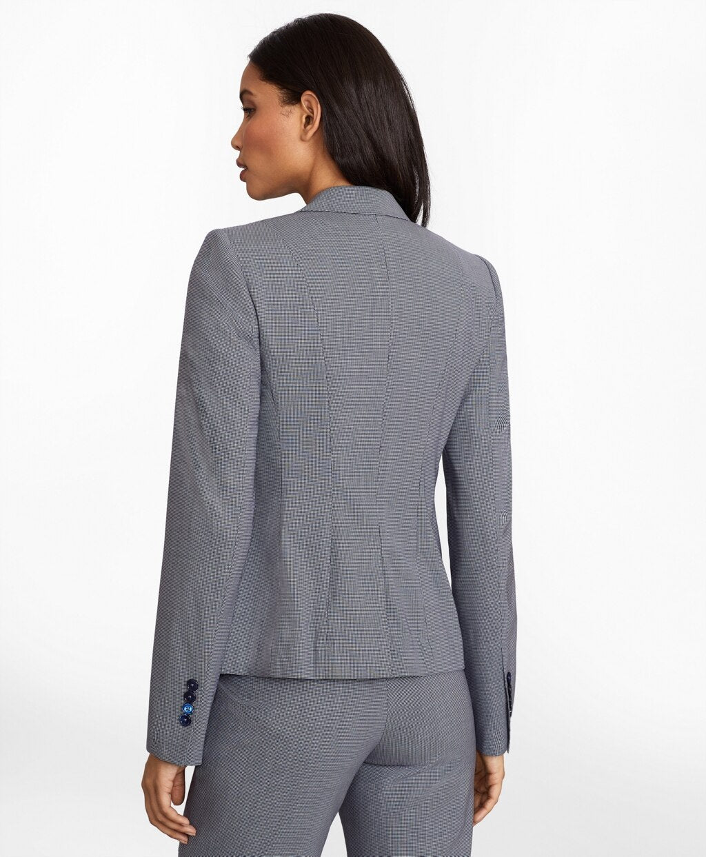 Brooks Brothers Women Petite Houndstooth BrooksCool® Merino Wool Jacket