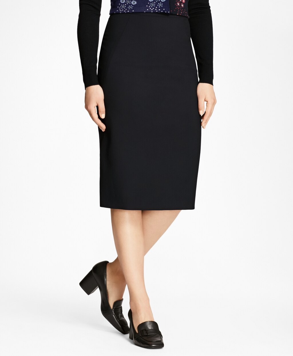 Brooks Brothers Women Petite Wool Pencil Skirt