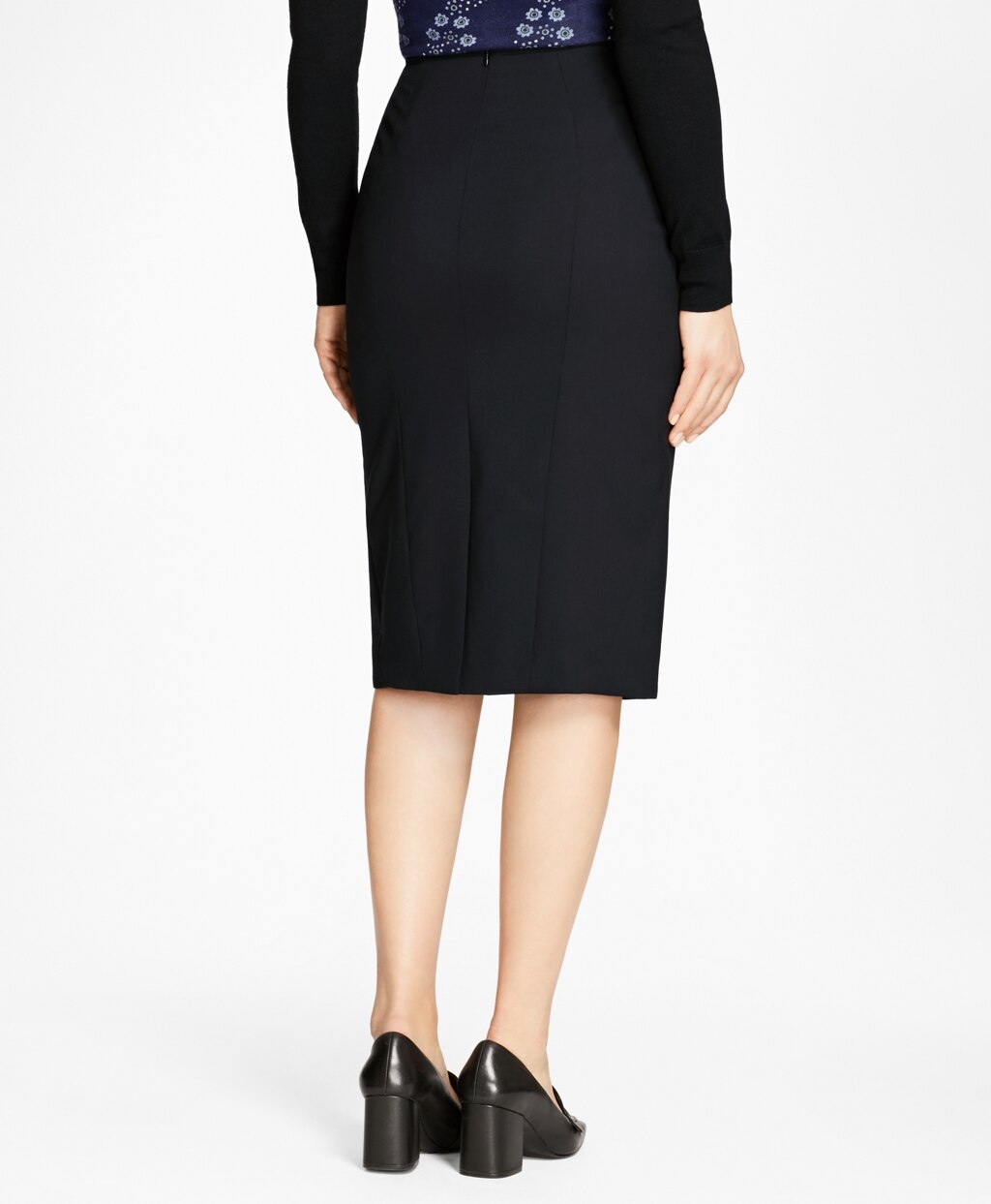 Brooks Brothers Women Petite Wool Pencil Skirt