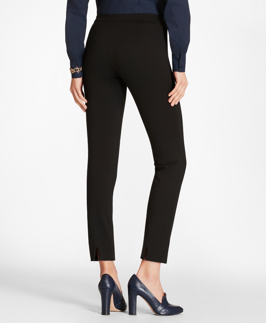 Brooks Brothers Women Petite Ponte Knit Ankle Pants