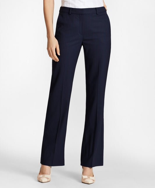 Brooks Brothers Women Petite Pinstripe BrooksCool® Merino Wool Pants