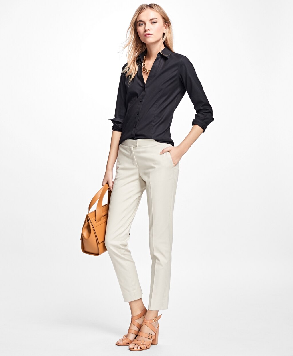 Brooks Brothers Women Petite Non-Iron Fitted Dress Shirt