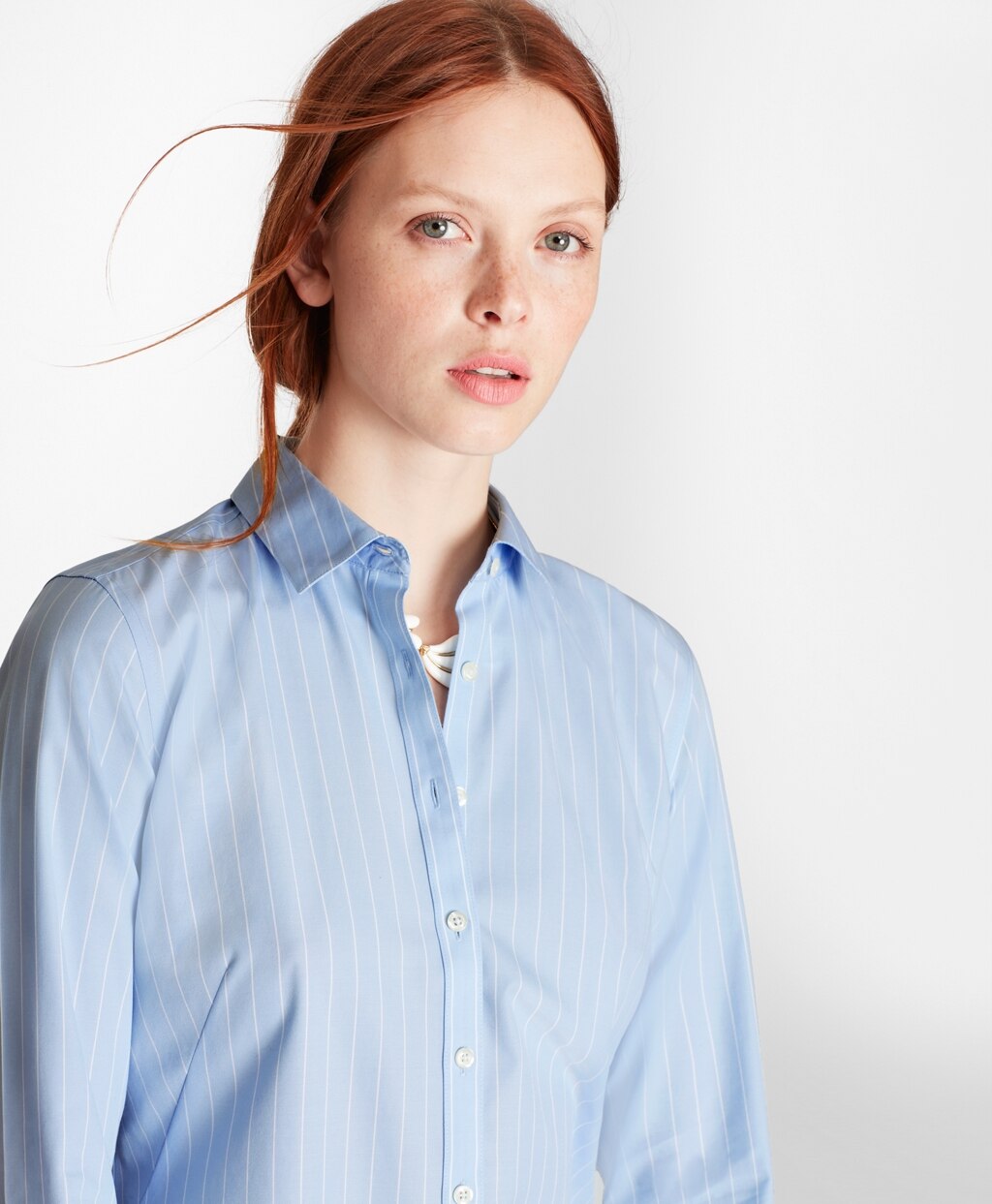 Brooks Brothers Women Petite Non-Iron Wide-Striped Stretch-Cotton Poplin Fitted Shirt