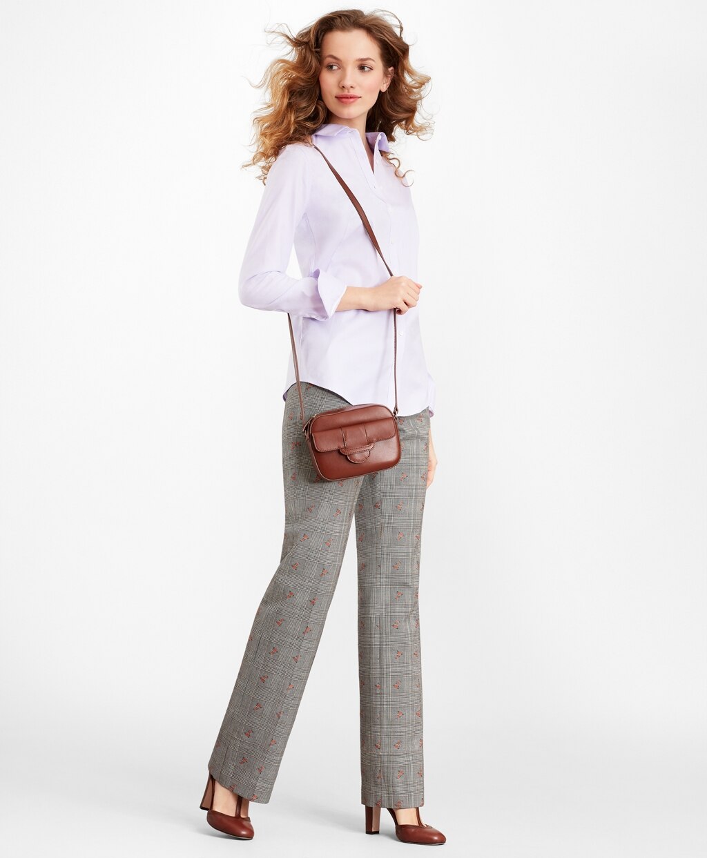 Brooks Brothers Women Petite Supima® Cotton Royal Oxford Fitted Shirt