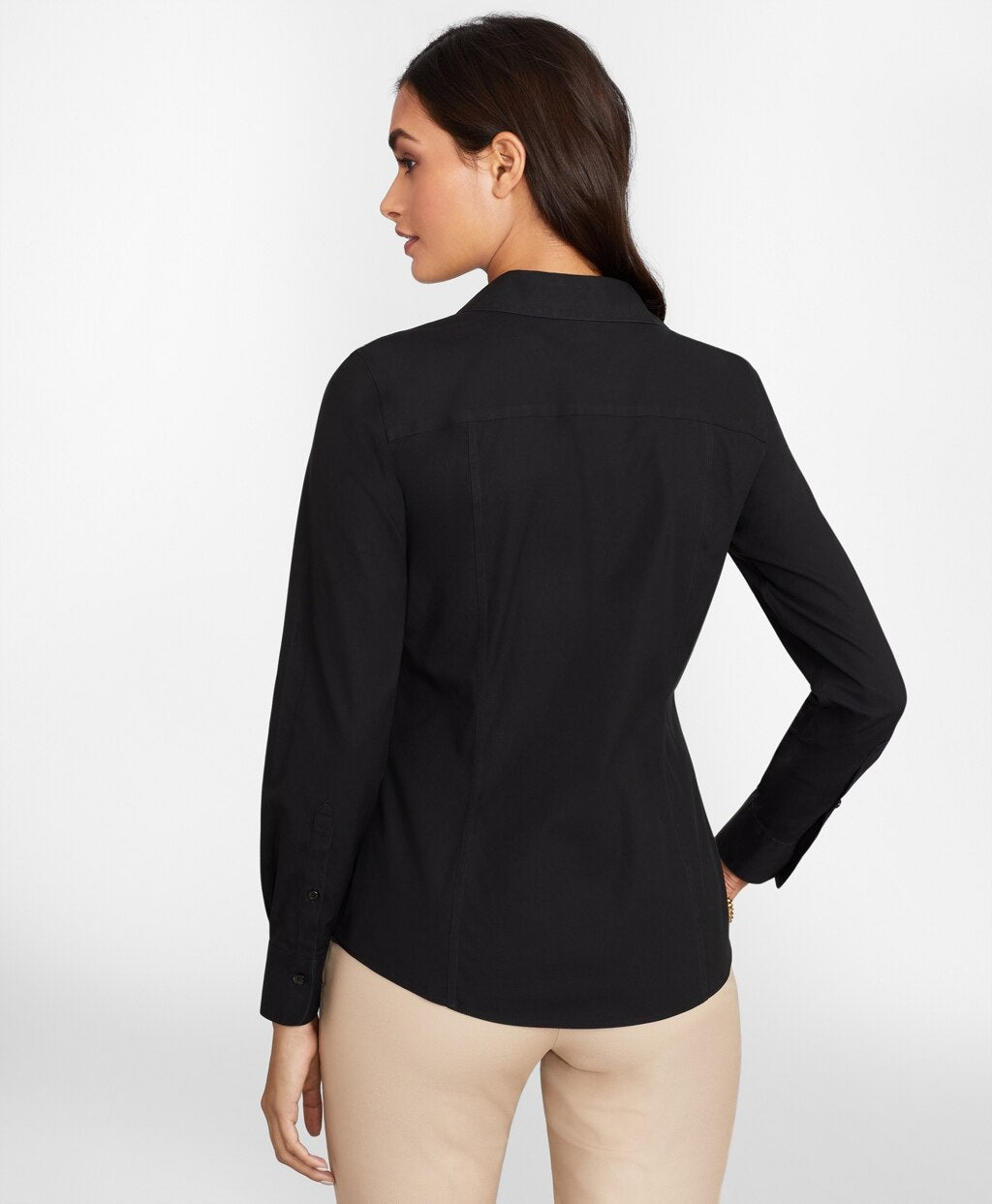 Brooks Brothers Women Petite Non-Iron Stretch Supima® Cotton Fitted Dress Shirt