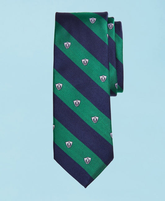 Brooks Brothers Men Head Of The Charles® Regatta Striped Shield Slim Tie