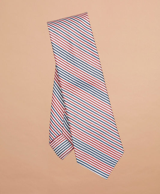 Brooks Brothers Men Alternating Stripe Silk-Blend Tie