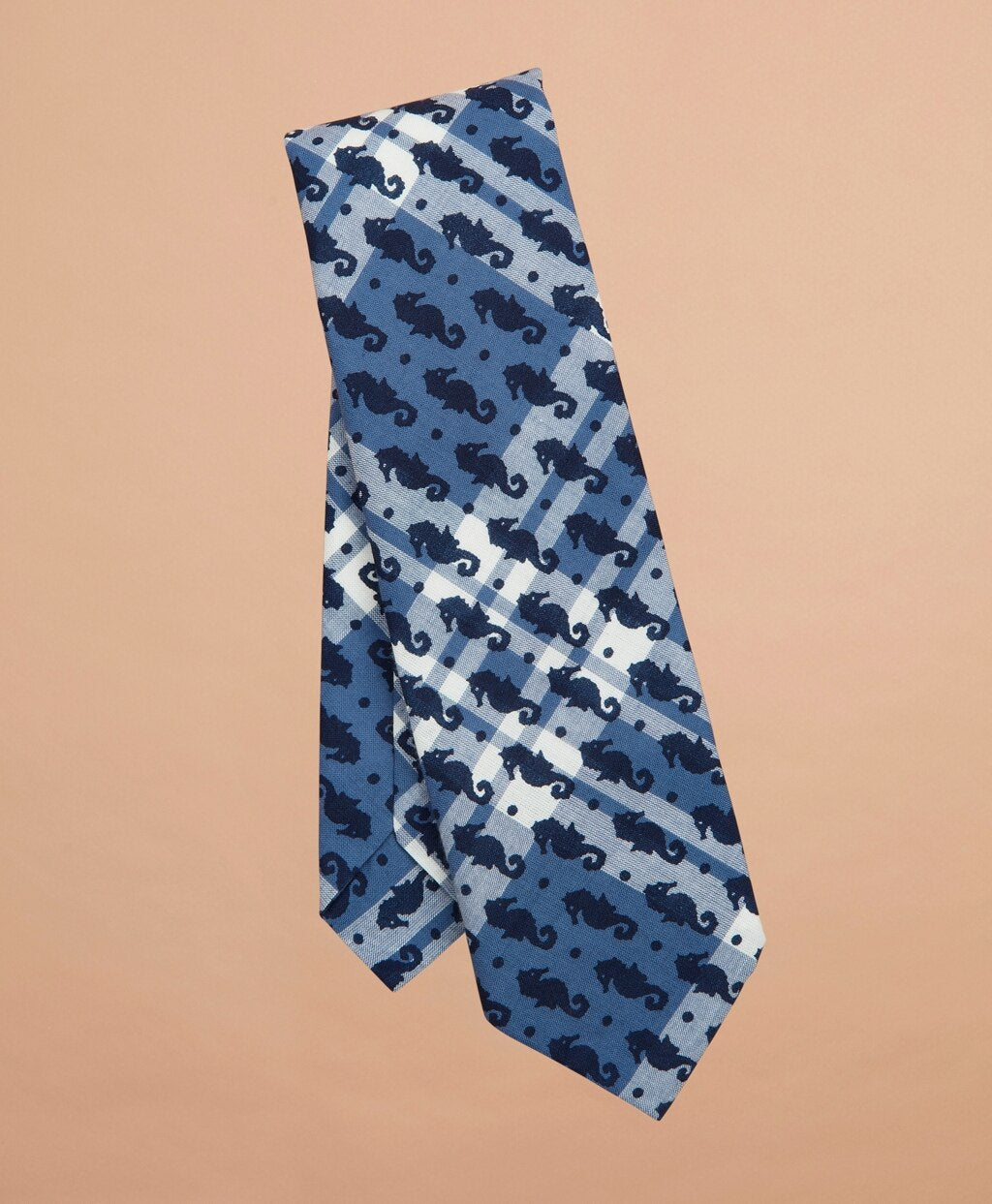 Brooks Brothers Men Seahorse-Print Madras Tie