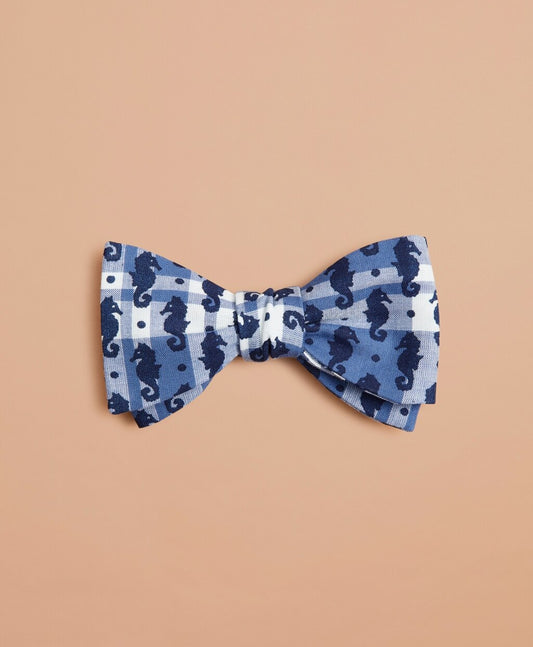 Brooks Brothers Men Seahorse-Print Madras Bow Tie