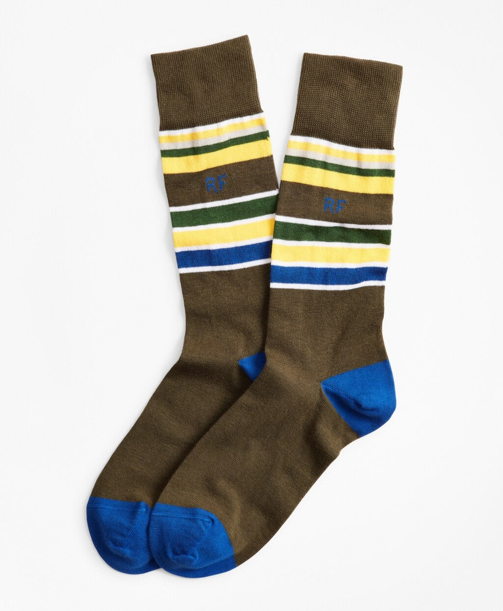 Brooks Brothers Men Multi-Stripe Crew Socks