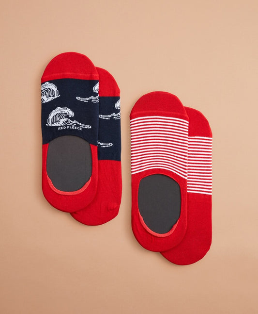 Brooks Brothers Men Wave No-Show Socks, Two Pack