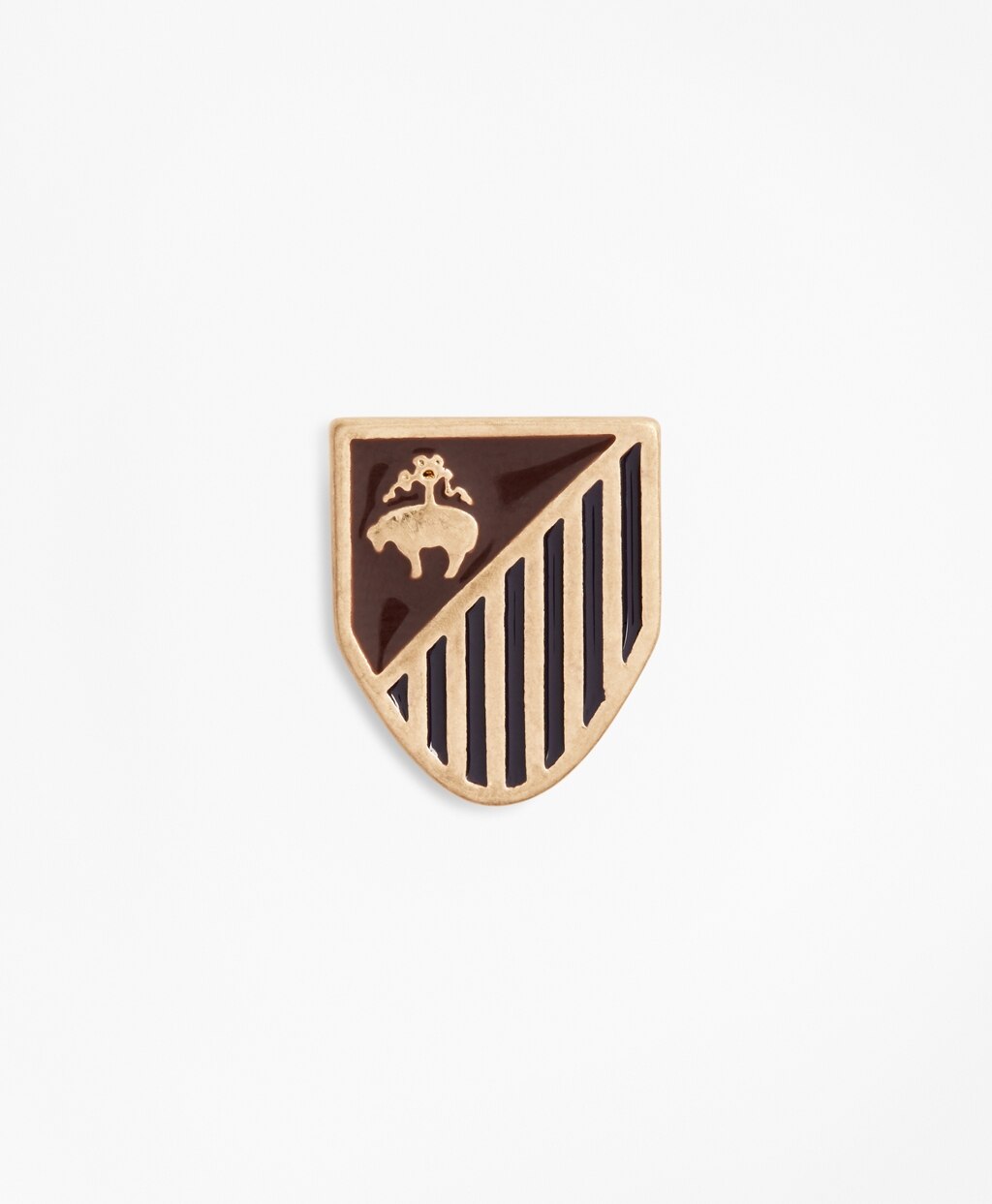 Brooks Brothers Men Gold-Tone Shield Lapel Pin