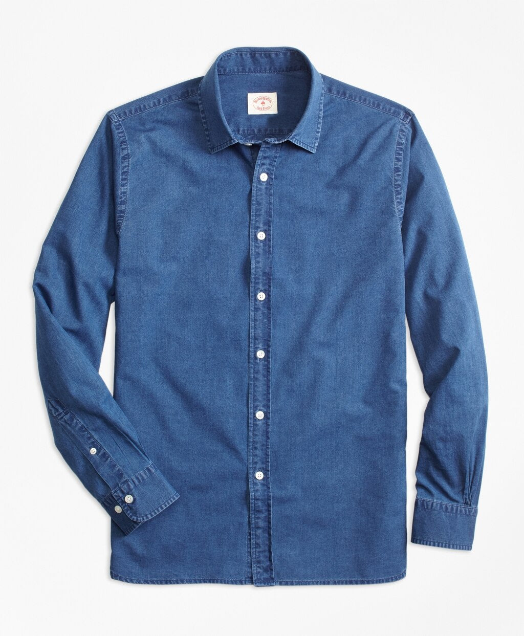 Brooks Brothers Men Indigo-Dyed Cotton Chambray Sport Shirt