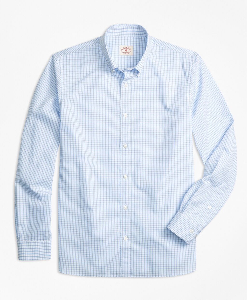 Brooks Brothers Men Nine-to-Nine Windowpane Plaid Shirt