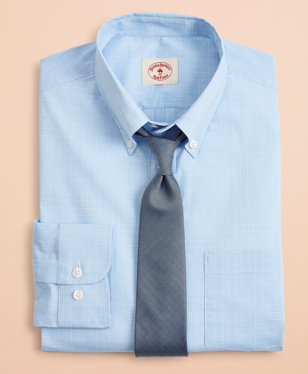 Brooks Brothers Men Performance Series Glen Plaid Poplin Shirt