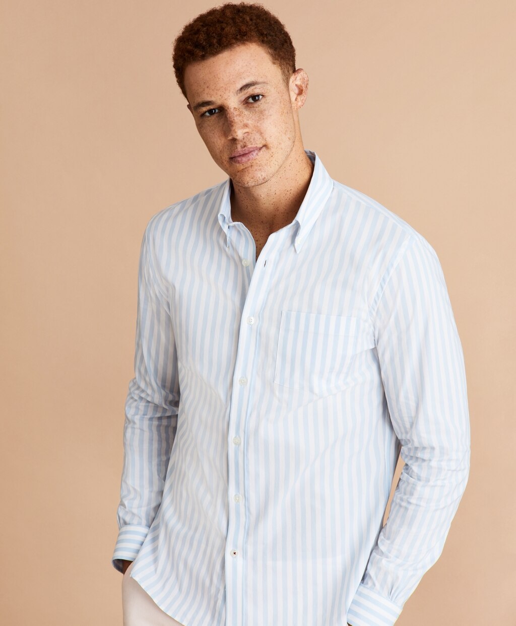 Brooks Brothers Men Performance Series Striped Poplin Shirt
