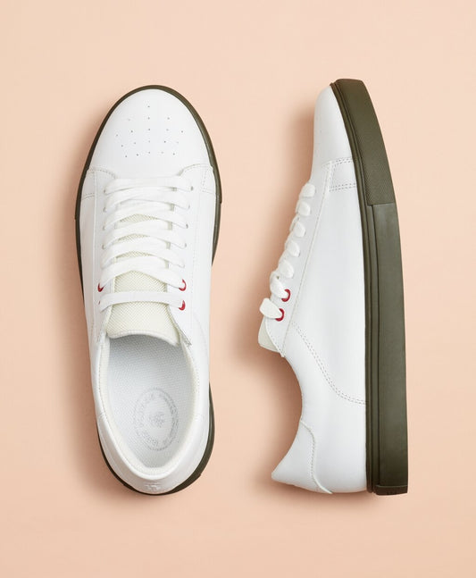 Brooks Brothers Men Color-Contrast Leather Sneakers