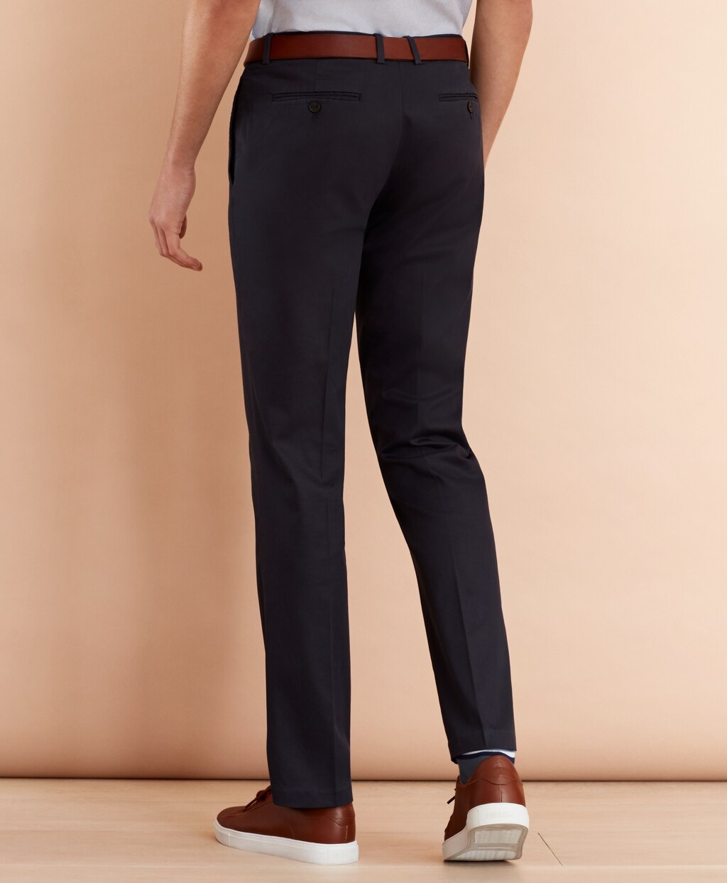 Brooks Brothers Men Stretch Cotton Twill Trousers