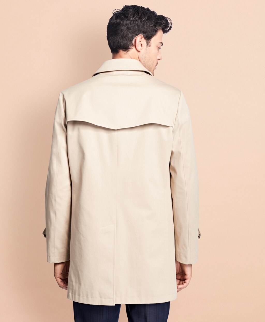 Brooks Brothers Men Water-Resistant Single-Breasted Trench Coat