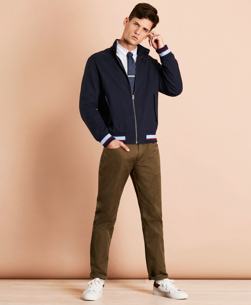 Brooks Brothers Men Water-Resistant Harrington Jacket