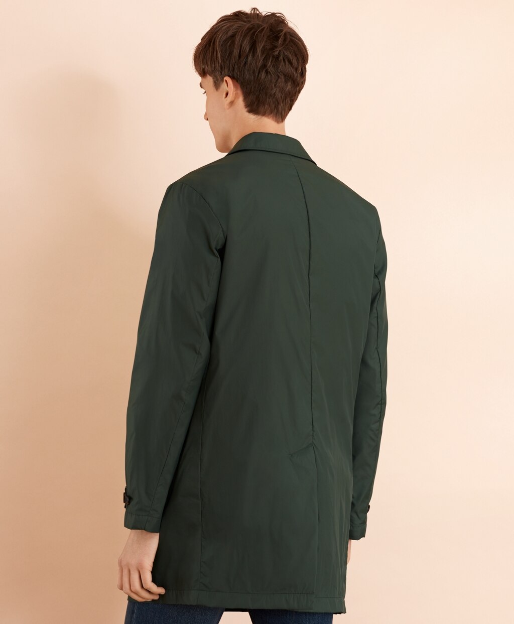 Brooks Brothers Men Water-Repellent Packable Trench Coat