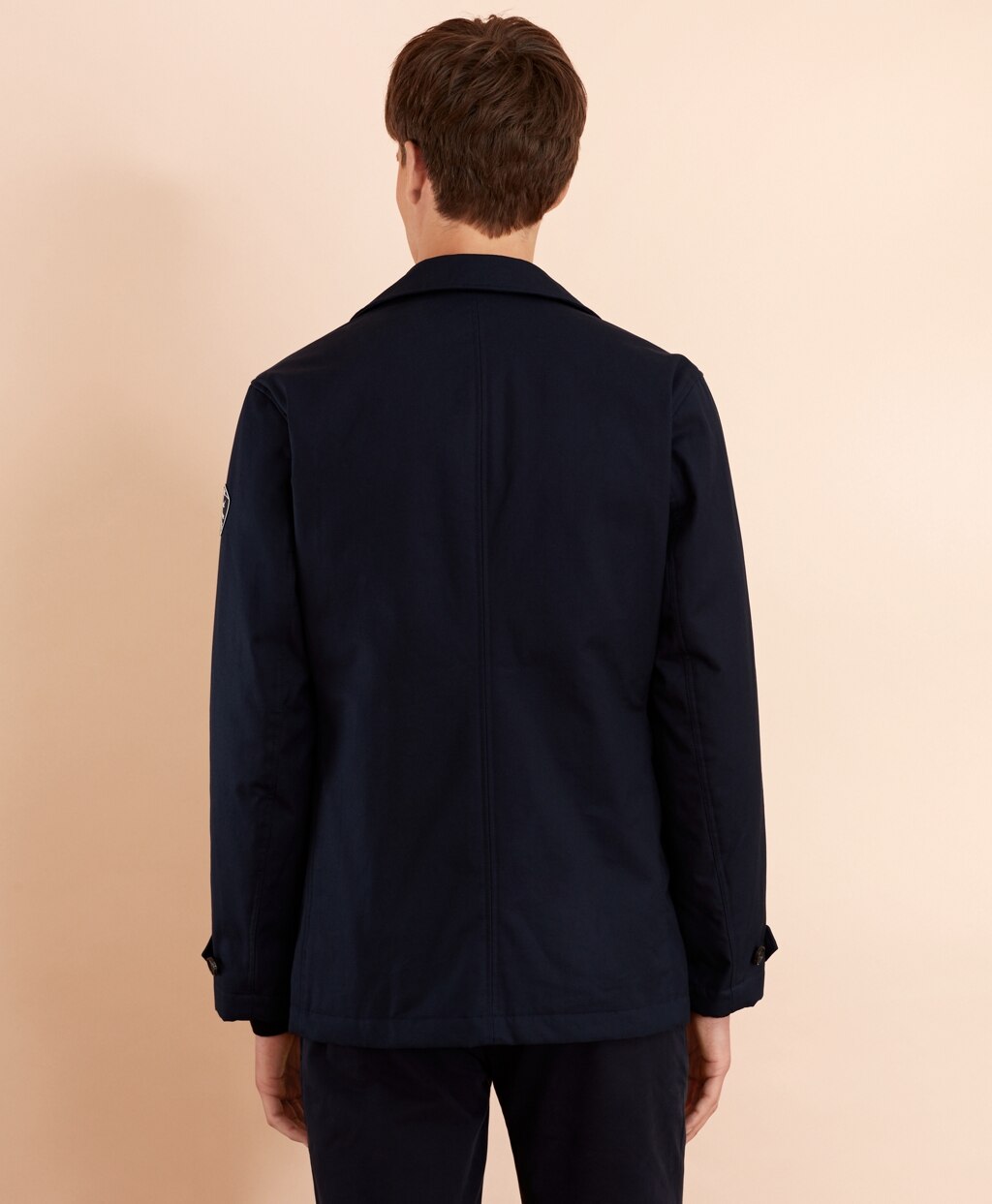 Brooks Brothers Men Lightweight Cotton Twill Peacoat